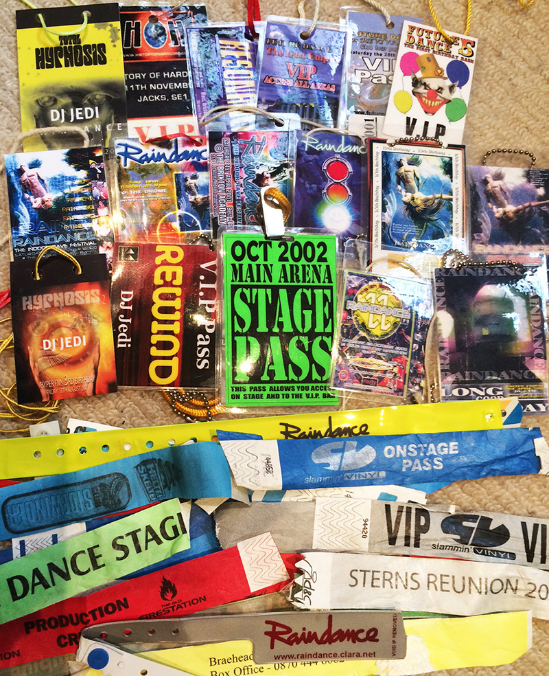 Collection of stage passes