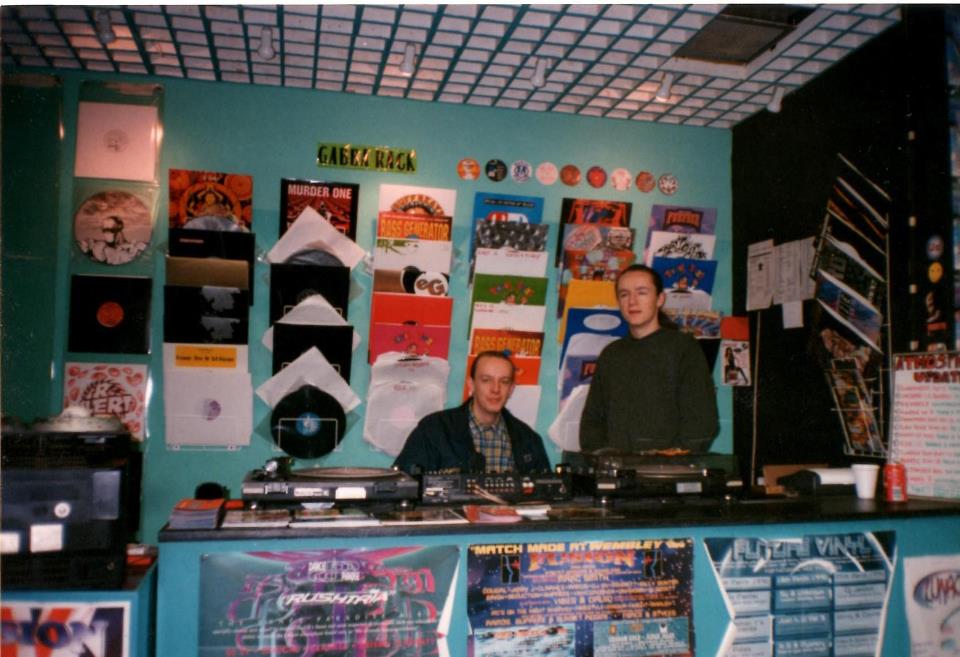 DJ X-Cess and T-Total, Atmospheric Records, Bournemouth, 1996