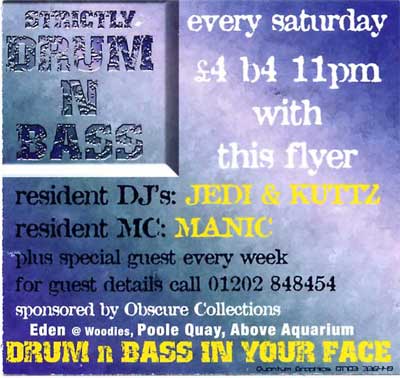 Strictly Drum & Bass event @ Eden, Poole 1998
