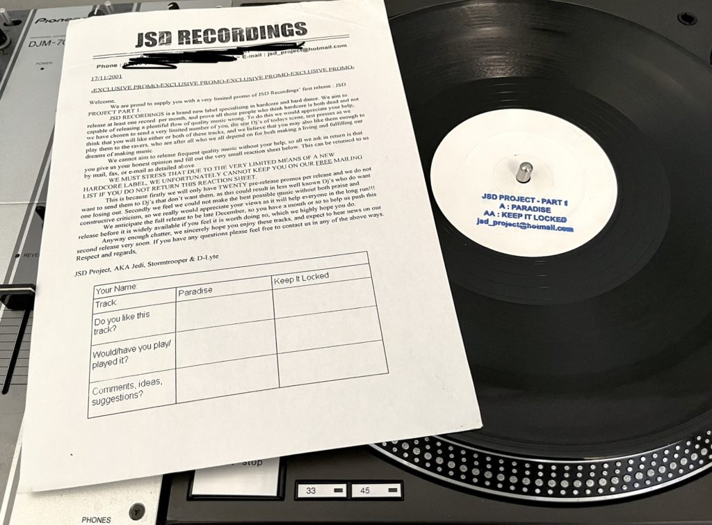 JSD Recordings Part 1 & promo sheet